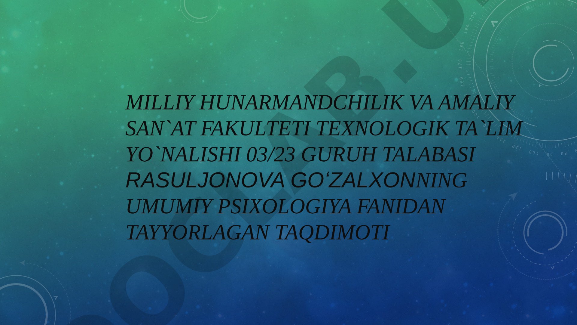 Yetuklik davrining oʻziga xos xususiyatlari