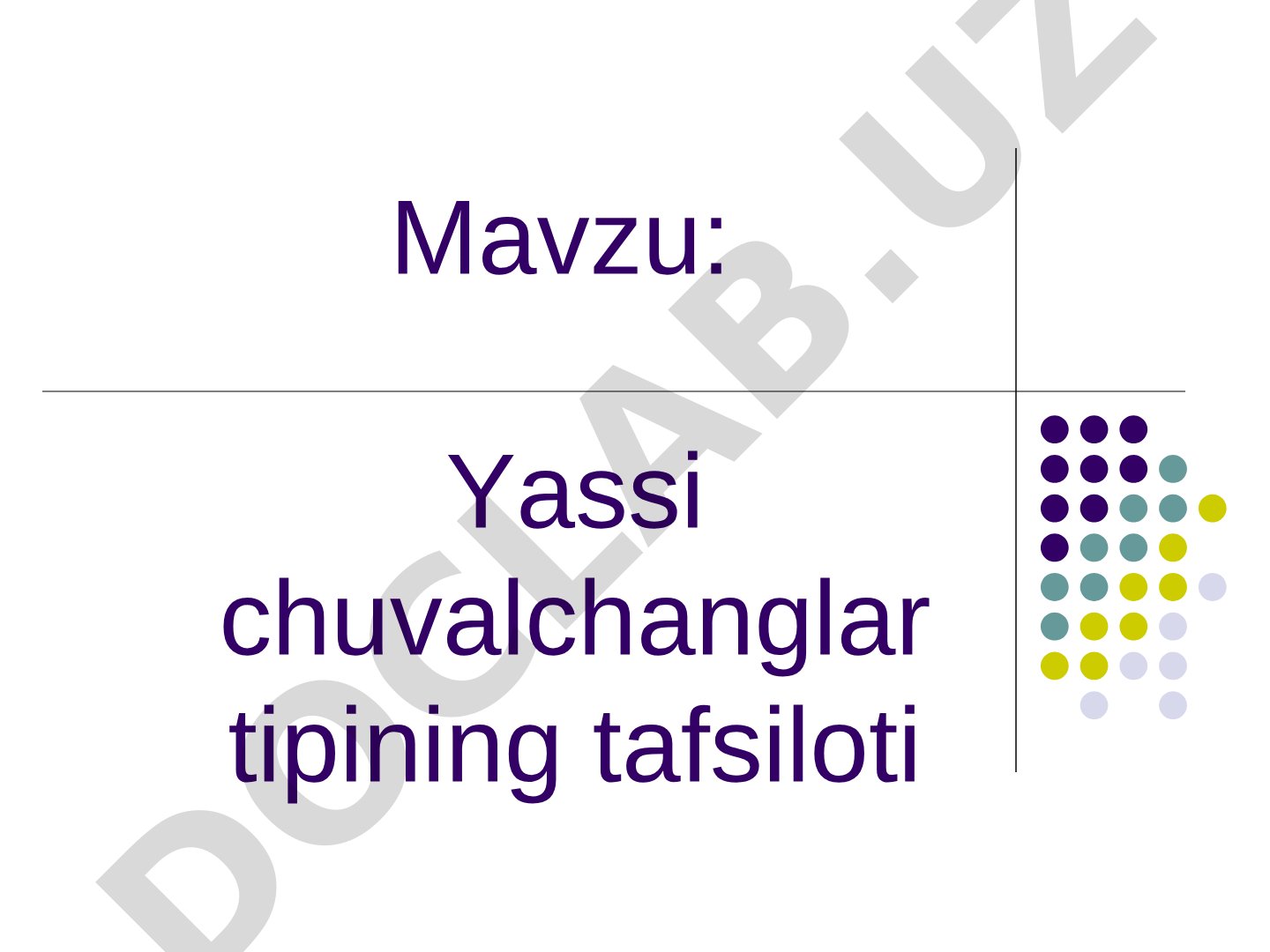 Yassi chuvalchanglar tipining tafsiloti