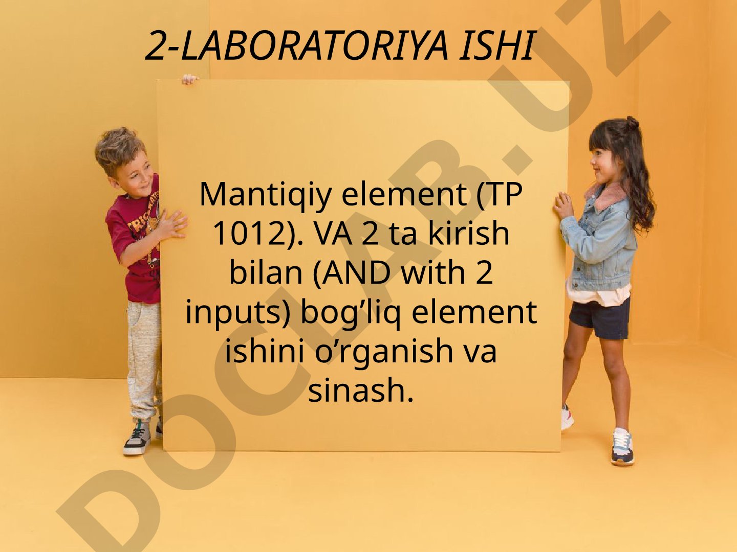 VA mantiqiy elementlarini tadqiq etish