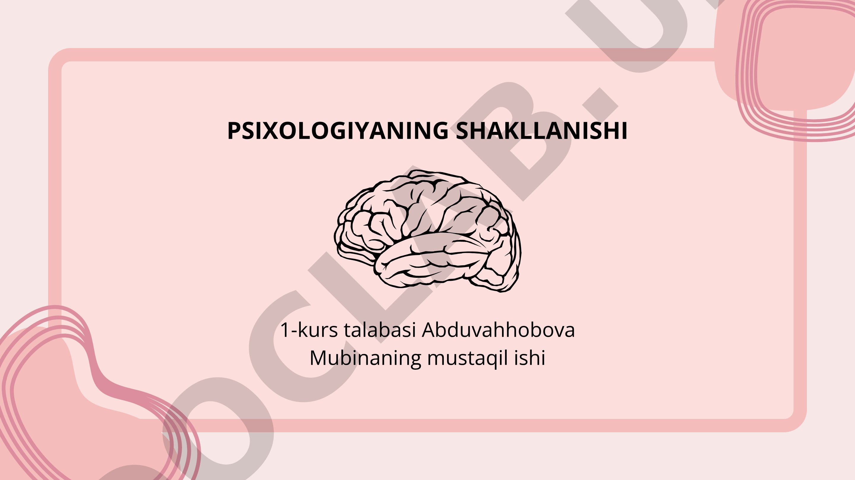 Psixologiyaning shakllanishi