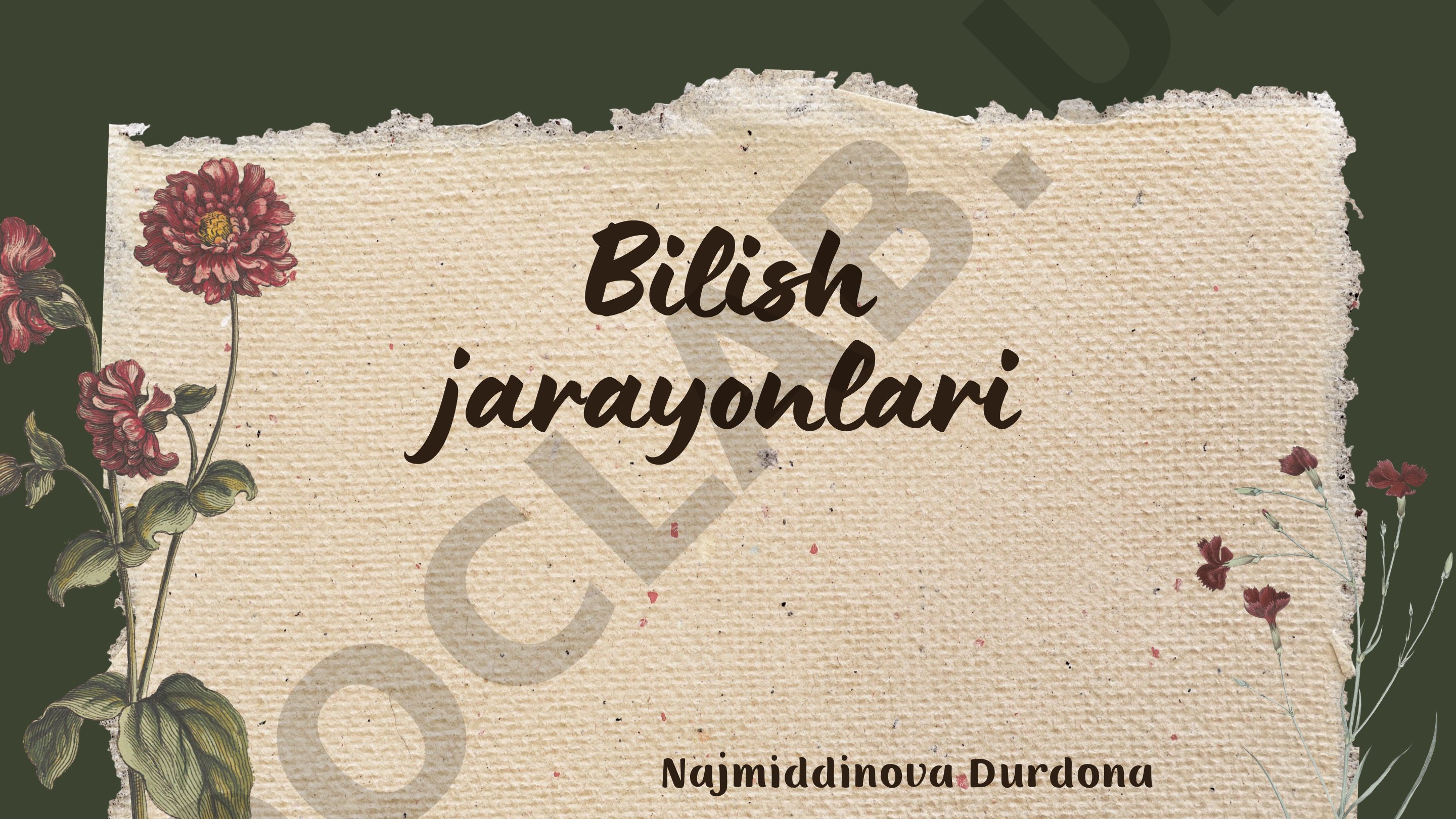 Bilish jarayonlari
