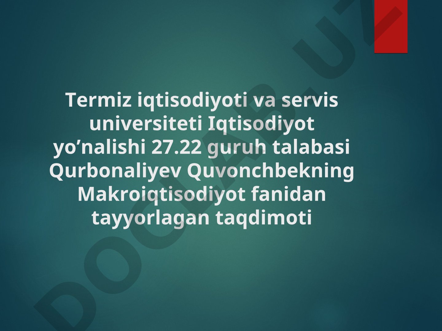 Xalqaro savdoning zaruriyati va uning asosiy ko’rinishlari