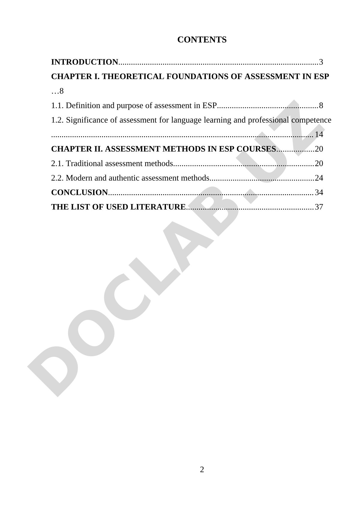 ASSESSMENT STRATEGIES IN ESP COURSES