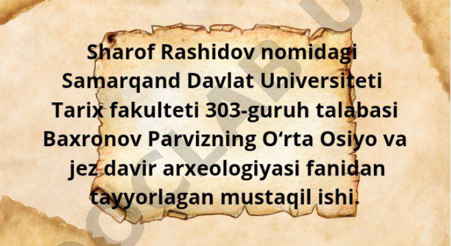 Oʻrta Osiyo bronza davri arxeologiyasi