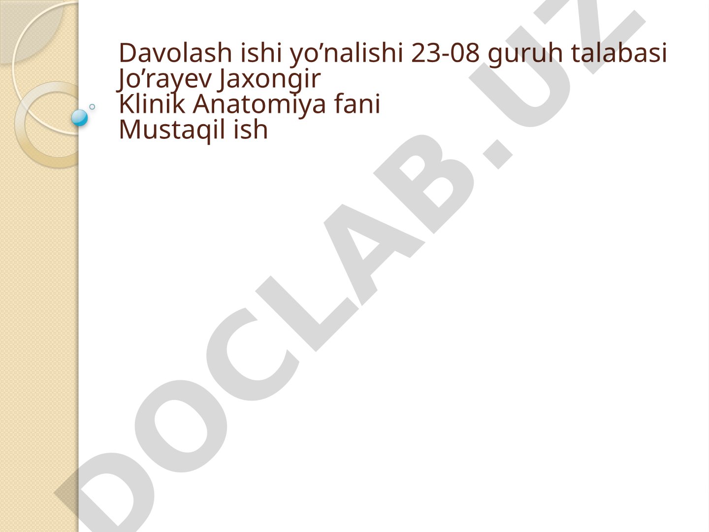 Yurak ishemik kasalliklarini operativ davolashda zamonaviy usullar