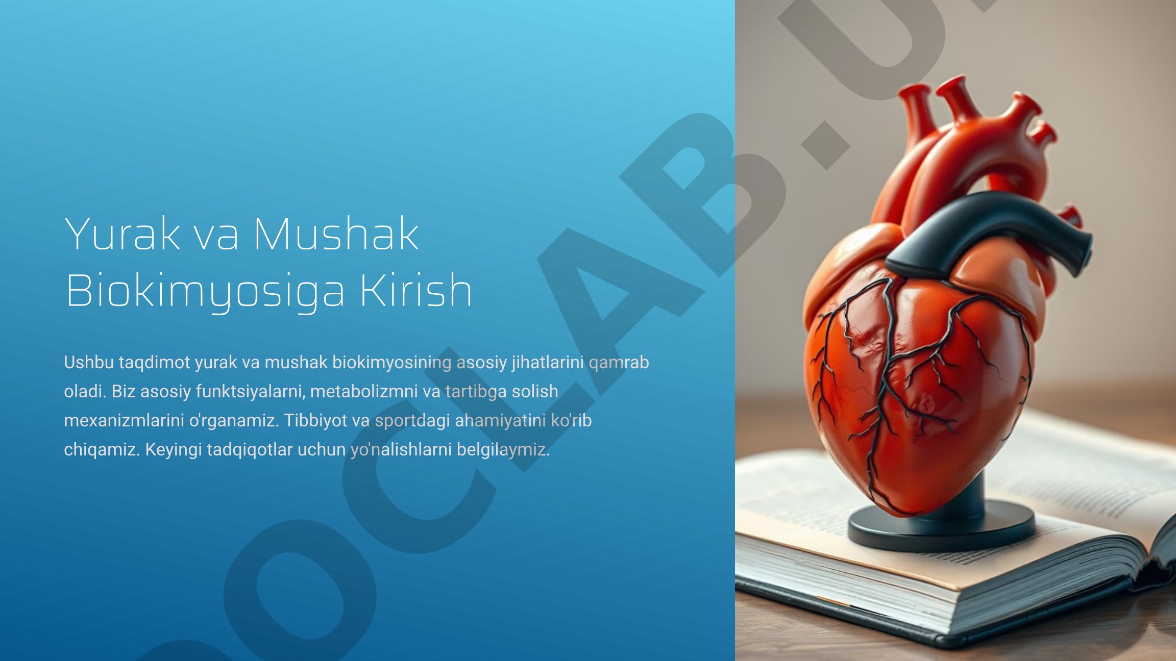 Yurak va Mushak Biokimyosiga Kirish