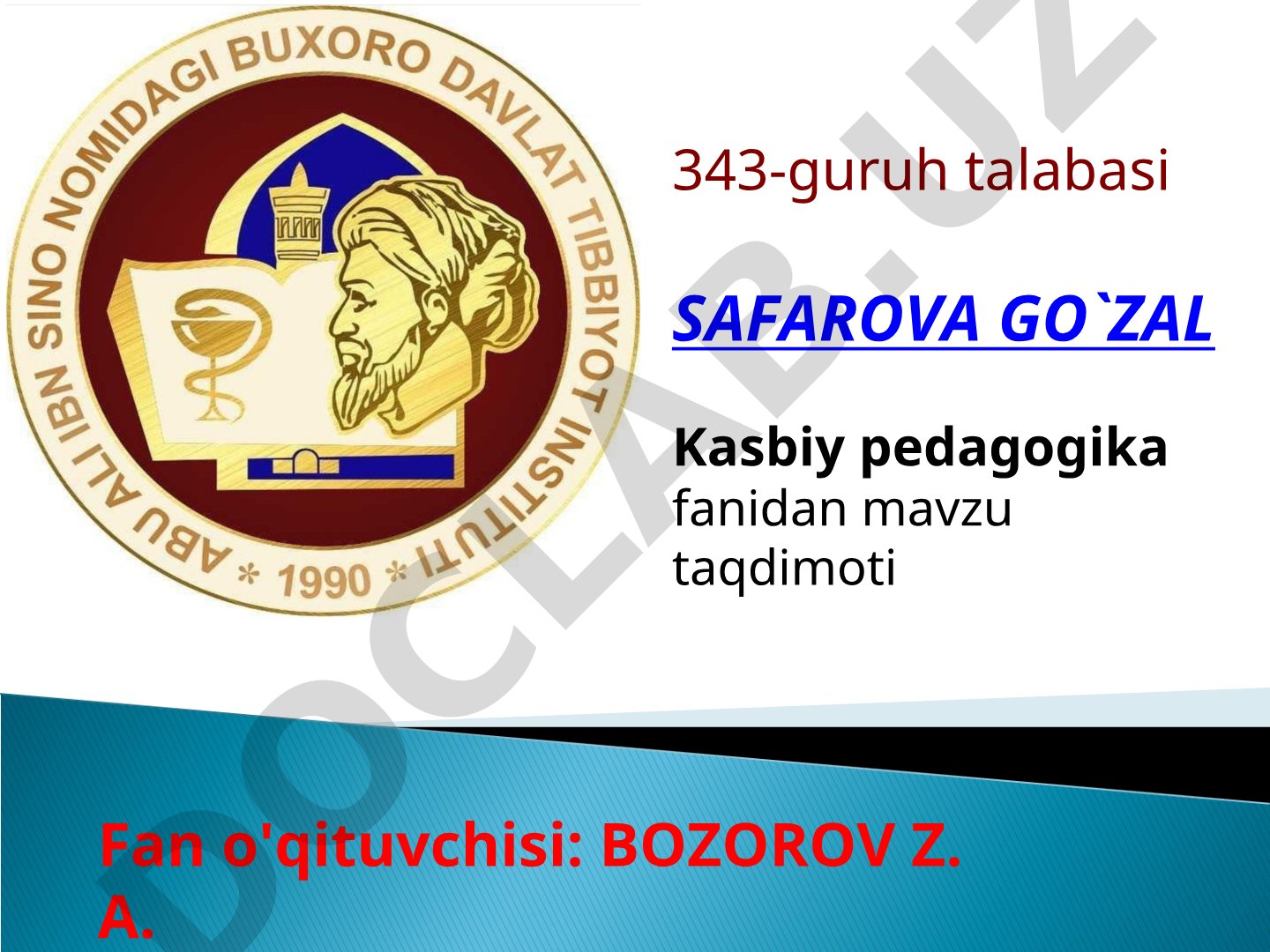 Pedagogik mahorat tushunchasi, tarkibiy qismlari va o'qituvchi mahorati masalalari