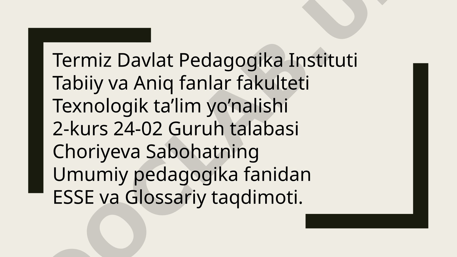 Didaktika ta’lim nazariyasi sifatida