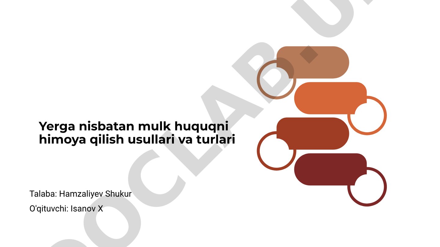 Yerga nisbatan mulk huquqni himoya qilish usullari va turlari