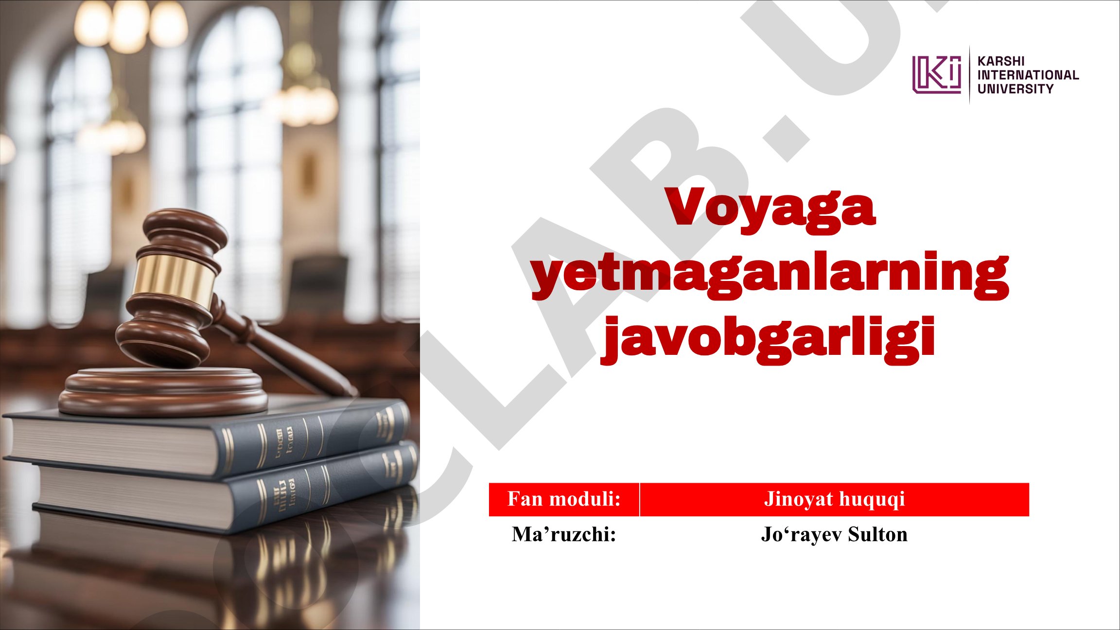 Voyaga yetmaganlarning javobgarligi