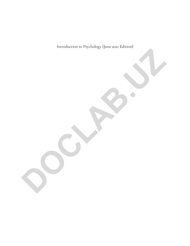 Introduction to Psychology