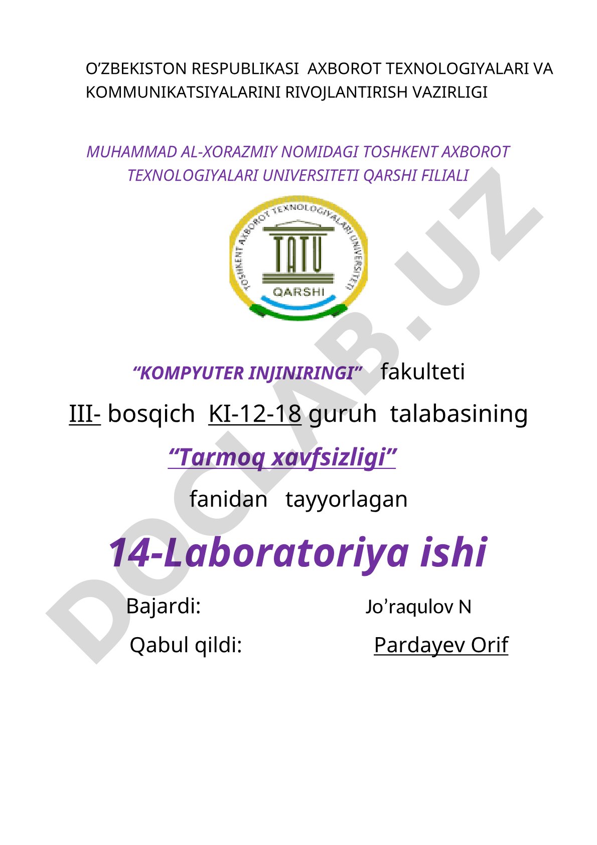 WRT300N routerida WPA protokolini sozlash bo'yicha laboratoriya ishi