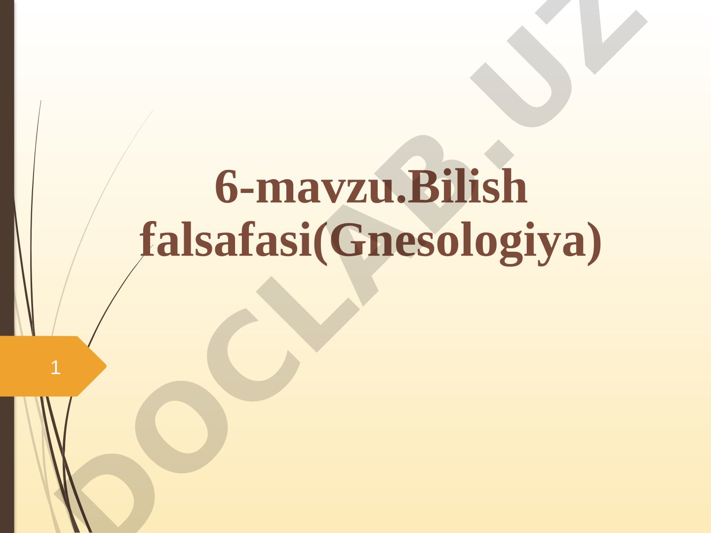 Bilish falsafasi (Gnoseologiya)