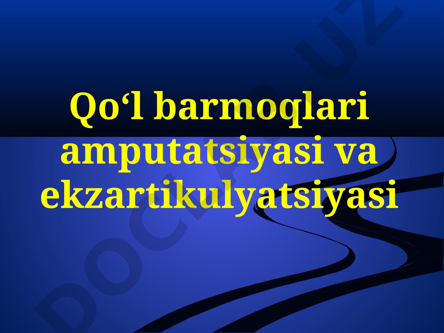 Qo'l barmoqlari amputatsiyasi va ekzartikulyatsiyasi