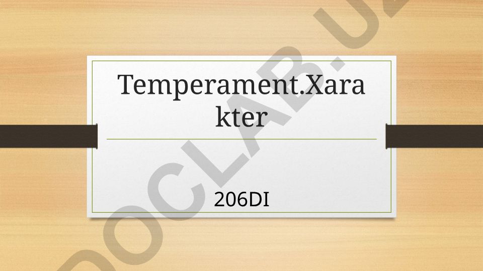 Temperament va xarakterning psixologik tahlili