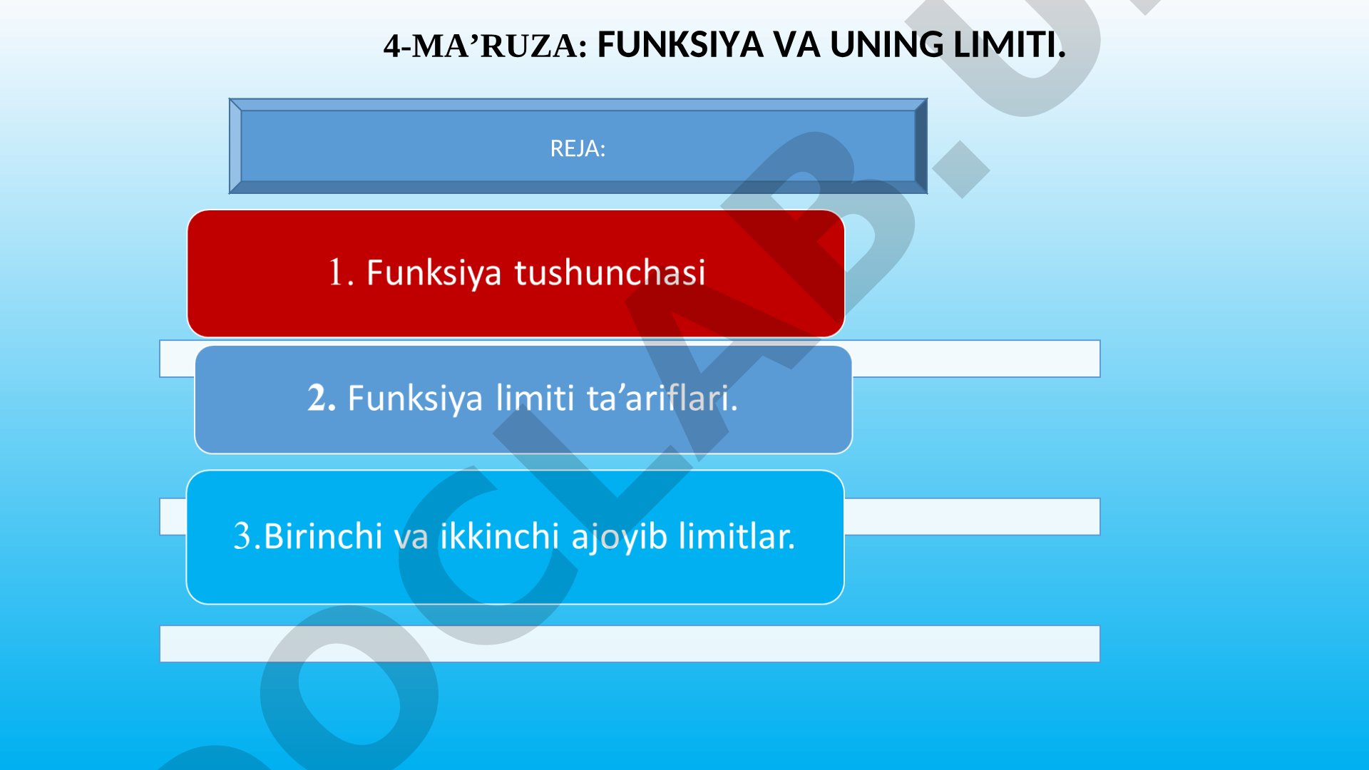 Funksiya va uning limiti