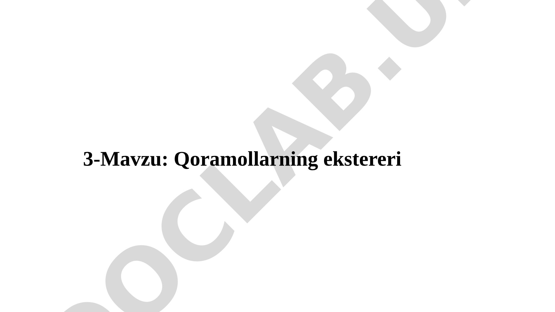 Qoramollarning ekstereri