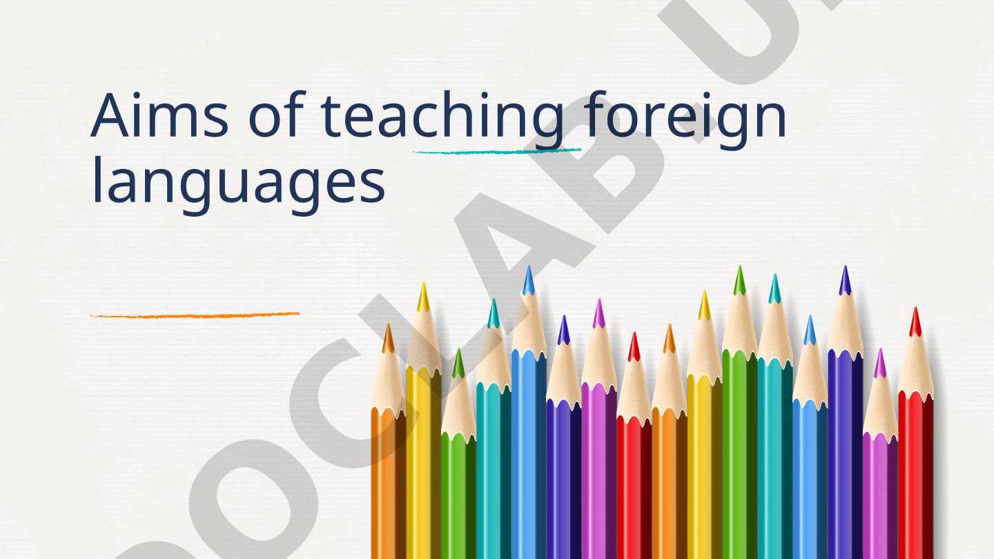 Aims of teaching foreign languages