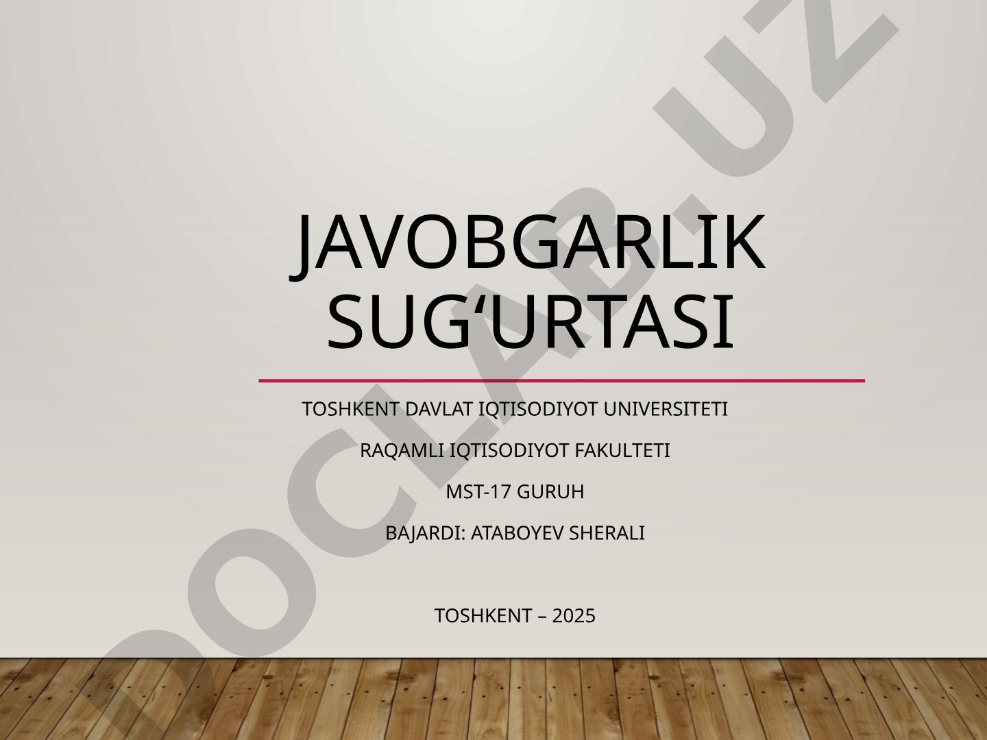 Javobgarlik sug'urtasi
