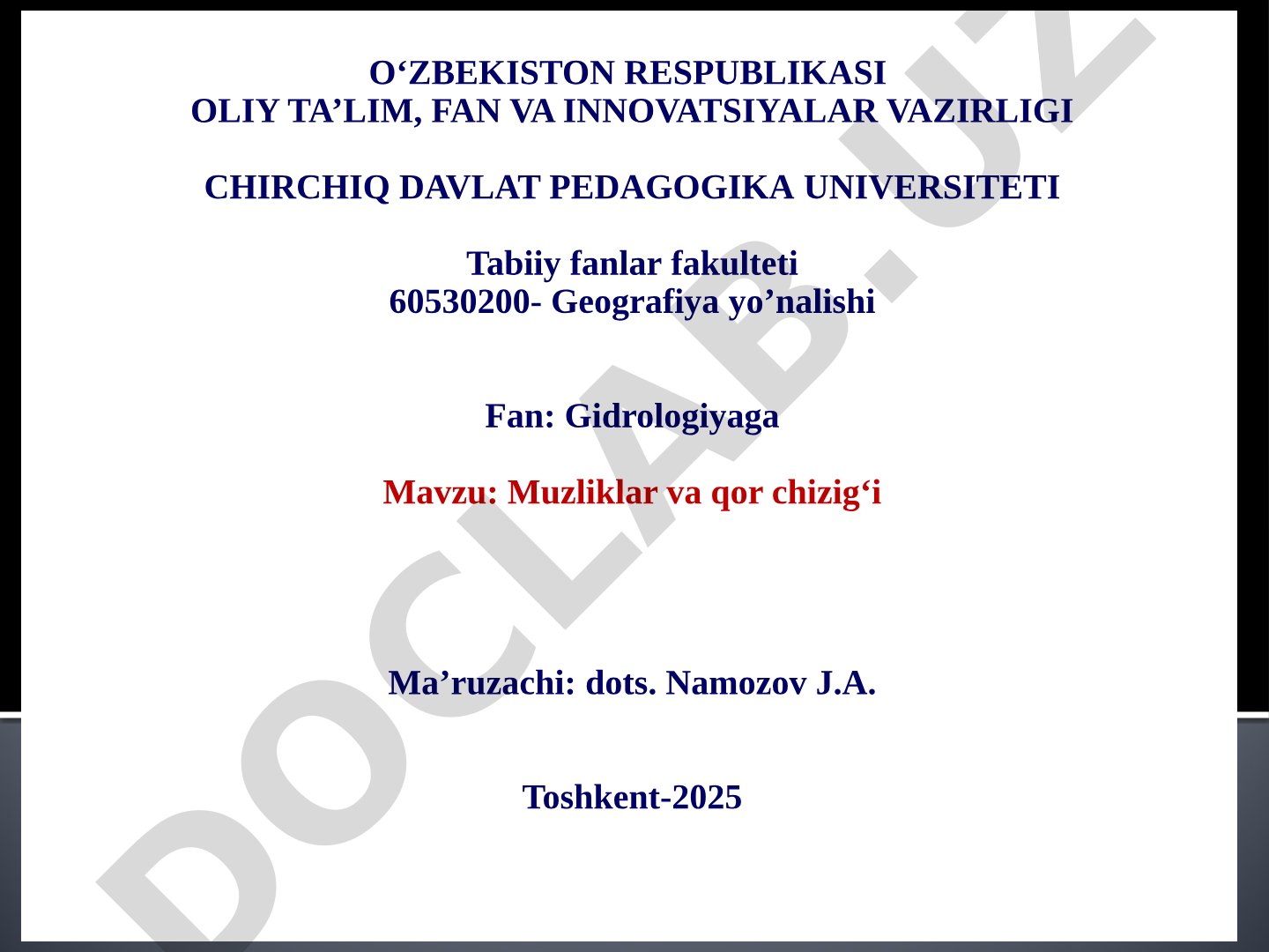 Muzliklar va qor chizig‘i