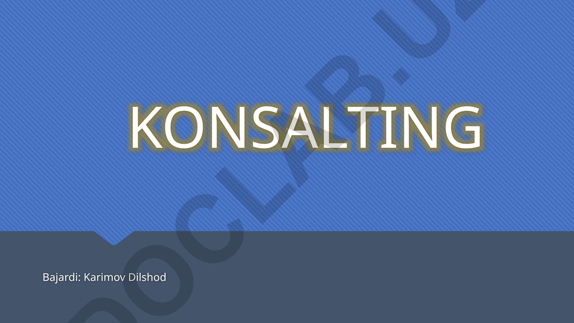 Konsalting faoliyati va turlari