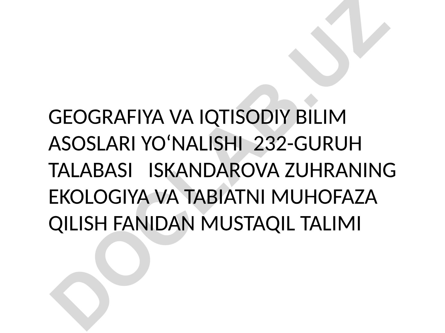 "Tabiat va jamiyat" tizimi evolyusiyasi va uning oqibatlari