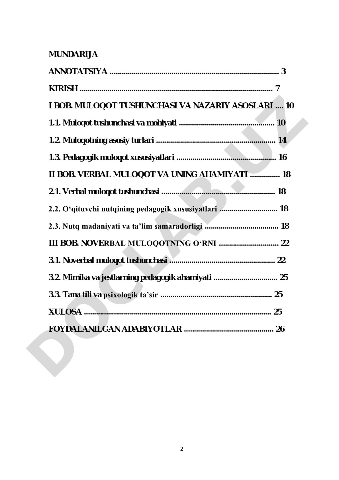Verbal va noverbal muloqotning pedagogik jarayondagi roli