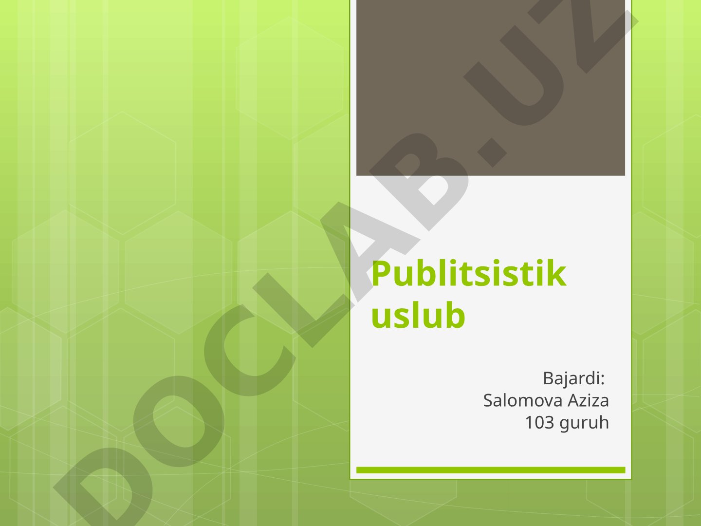 Publitsistik uslub