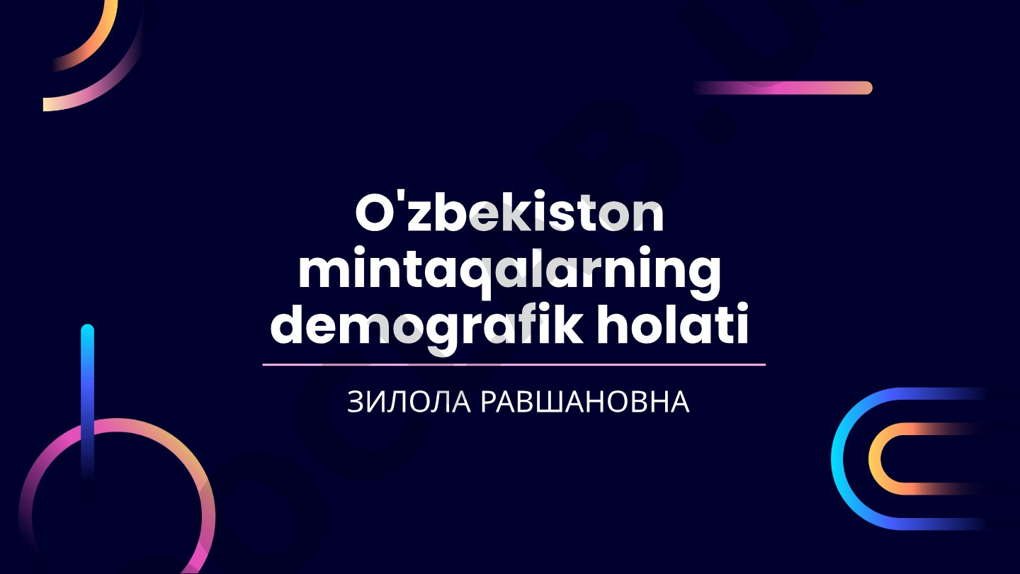O'zbekiston mintaqalarining demografik holati