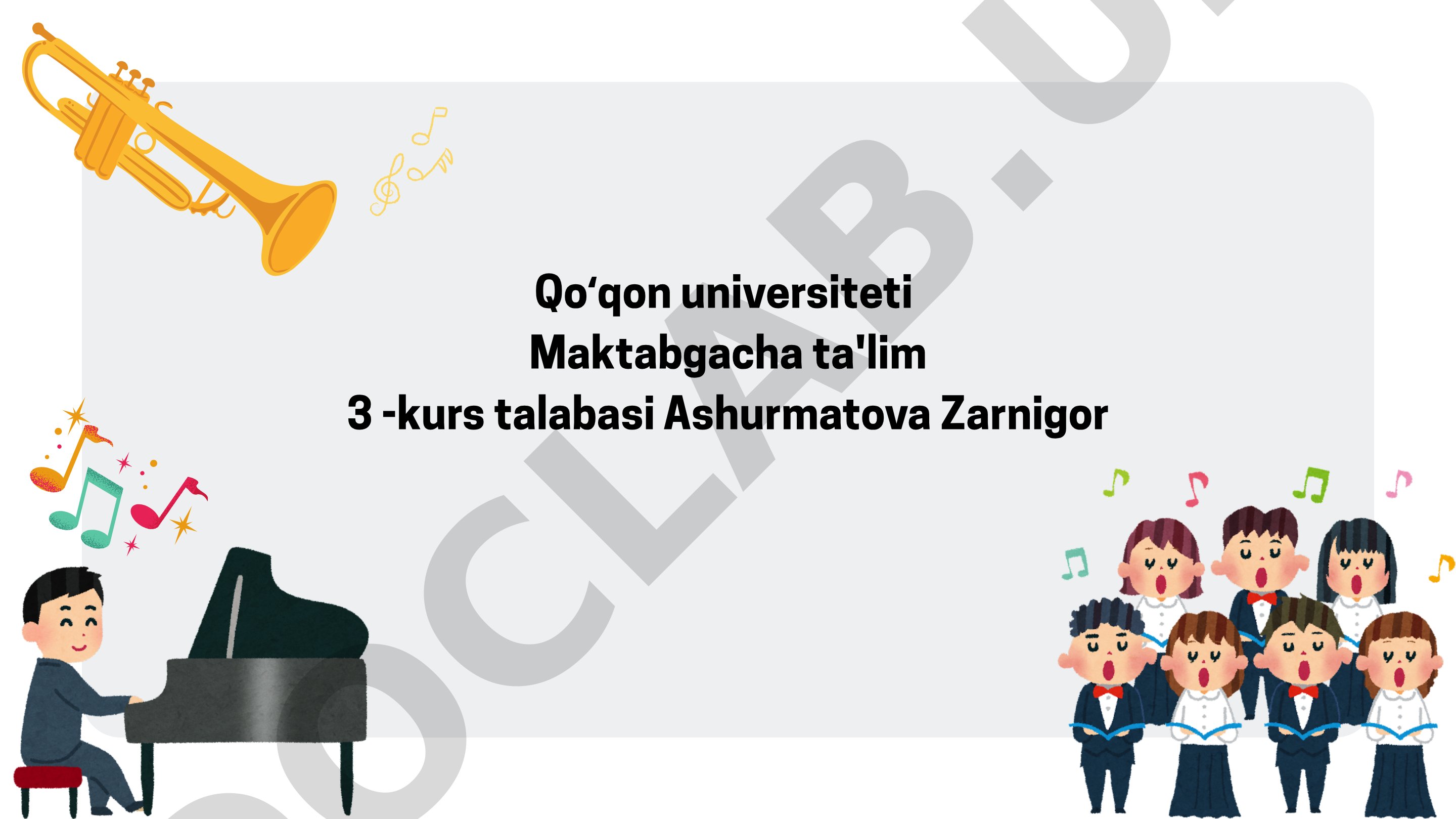 Maktabgacha ta’lim tashkilotlarida musiqa asboblarida ijroga o‘rgatish
