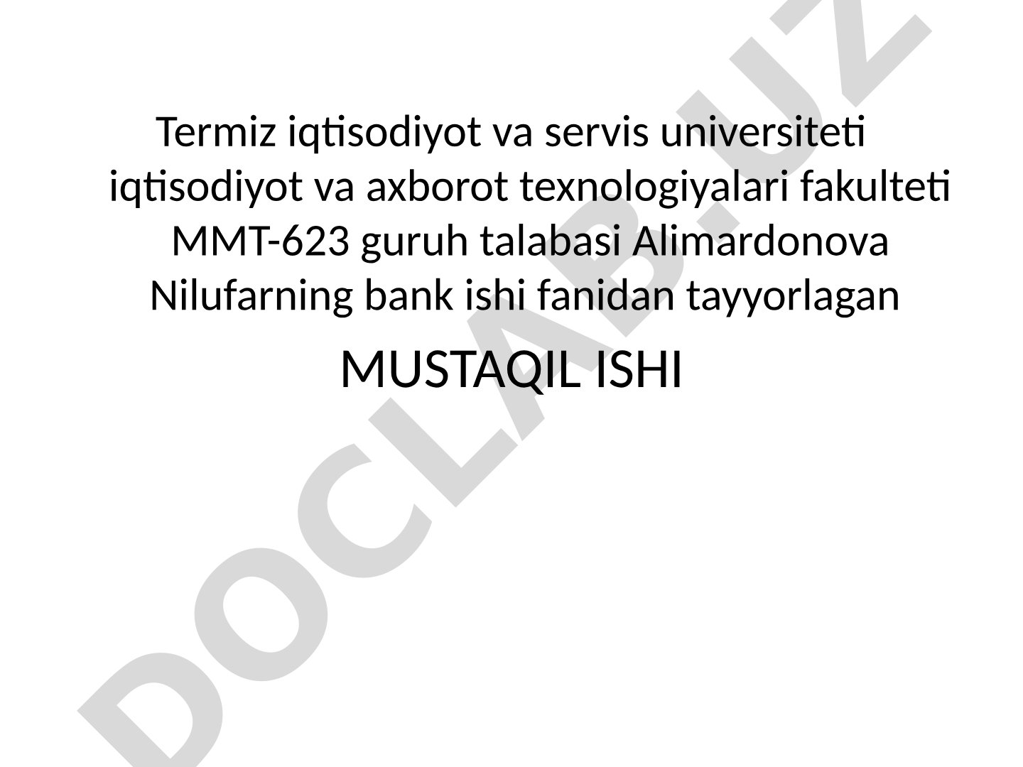 Tijorat banklarini tashkil etishning xuquqiy va iqtisodi asoslari