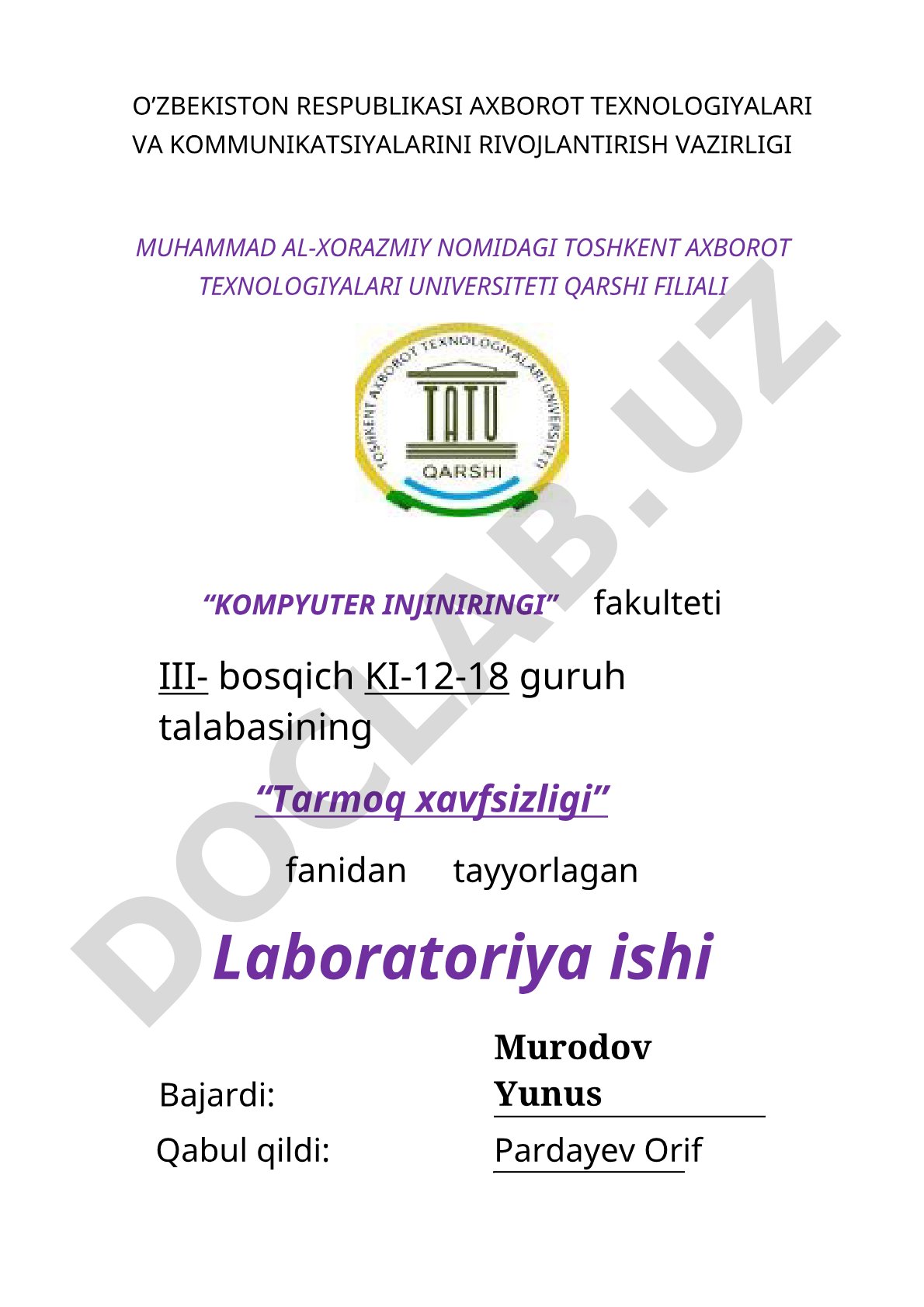 Kirishni oldini olish tizimini o'rnatish va sozlash (IDS / IPS / NSM)