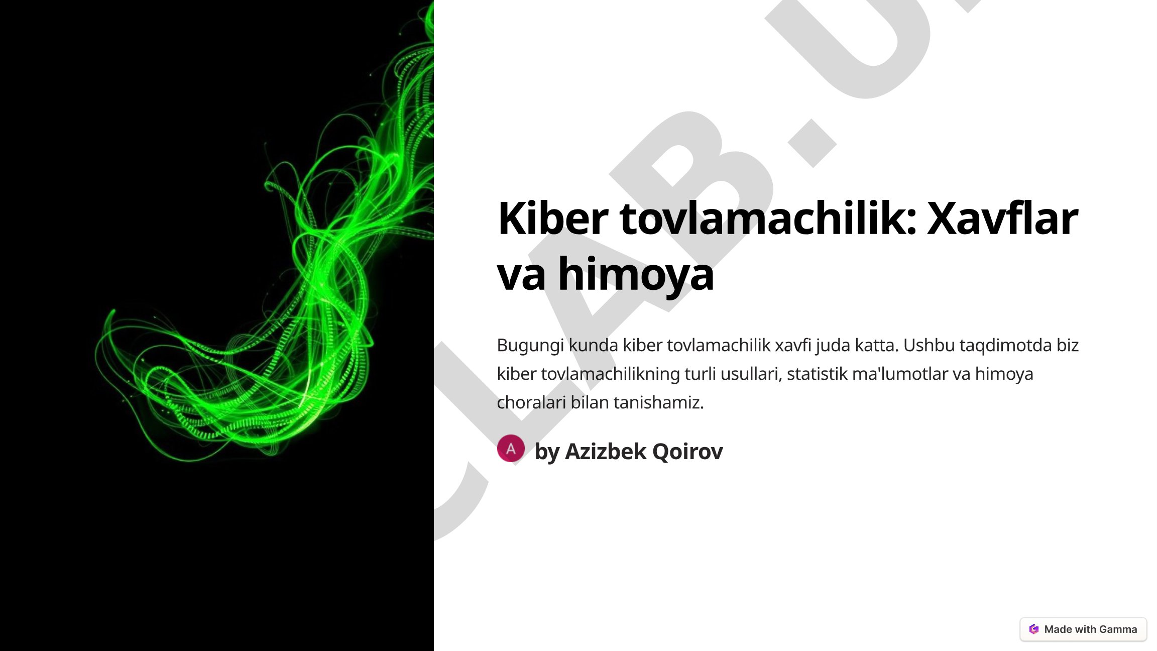 Kiber tovlamachilik: Xavflar va himoya