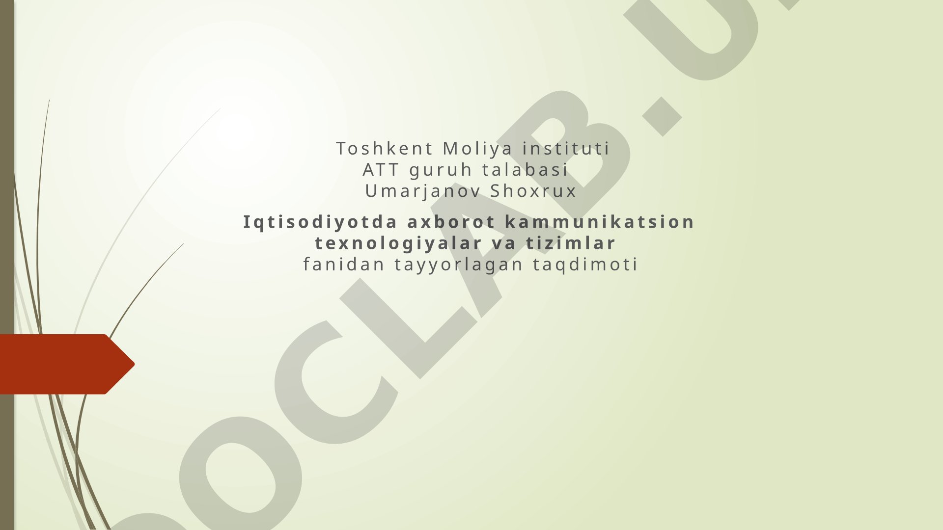 Iqtisodiy masalalarni yechishda elektron jadval protsessorlaridan foydalanish