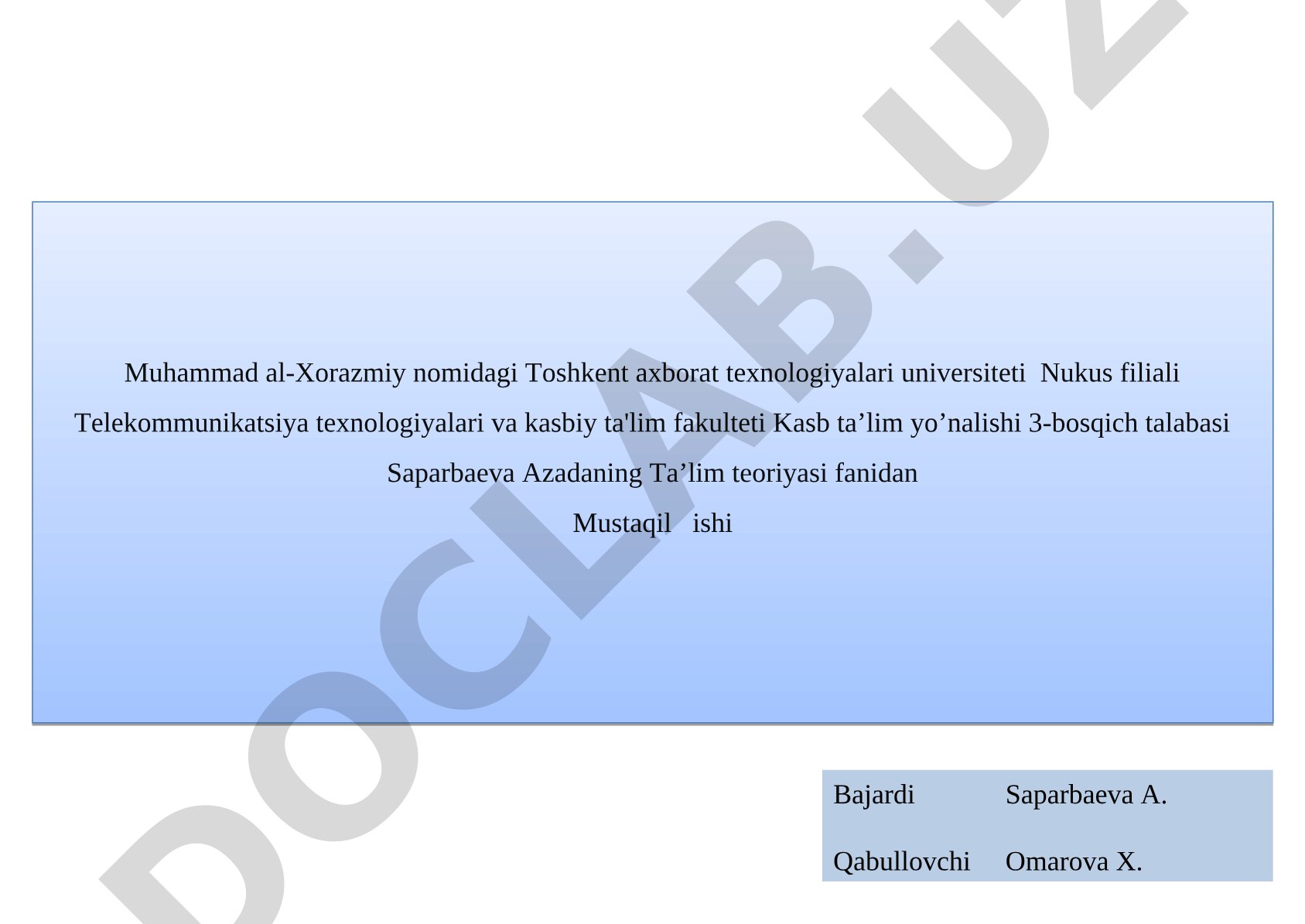 O'qitish usullari va zamonaviy o'qitish vositalari turlari