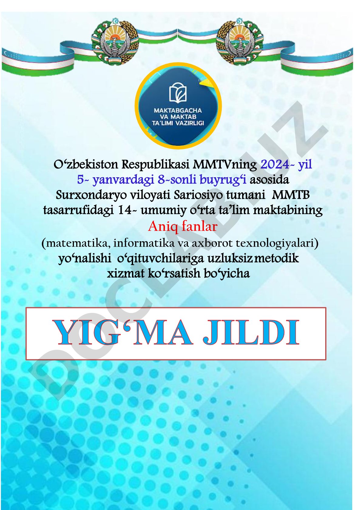 Umumta’lim muassasalarida uzluksiz metodik xizmat ko‘rsatishni takomillashtirish