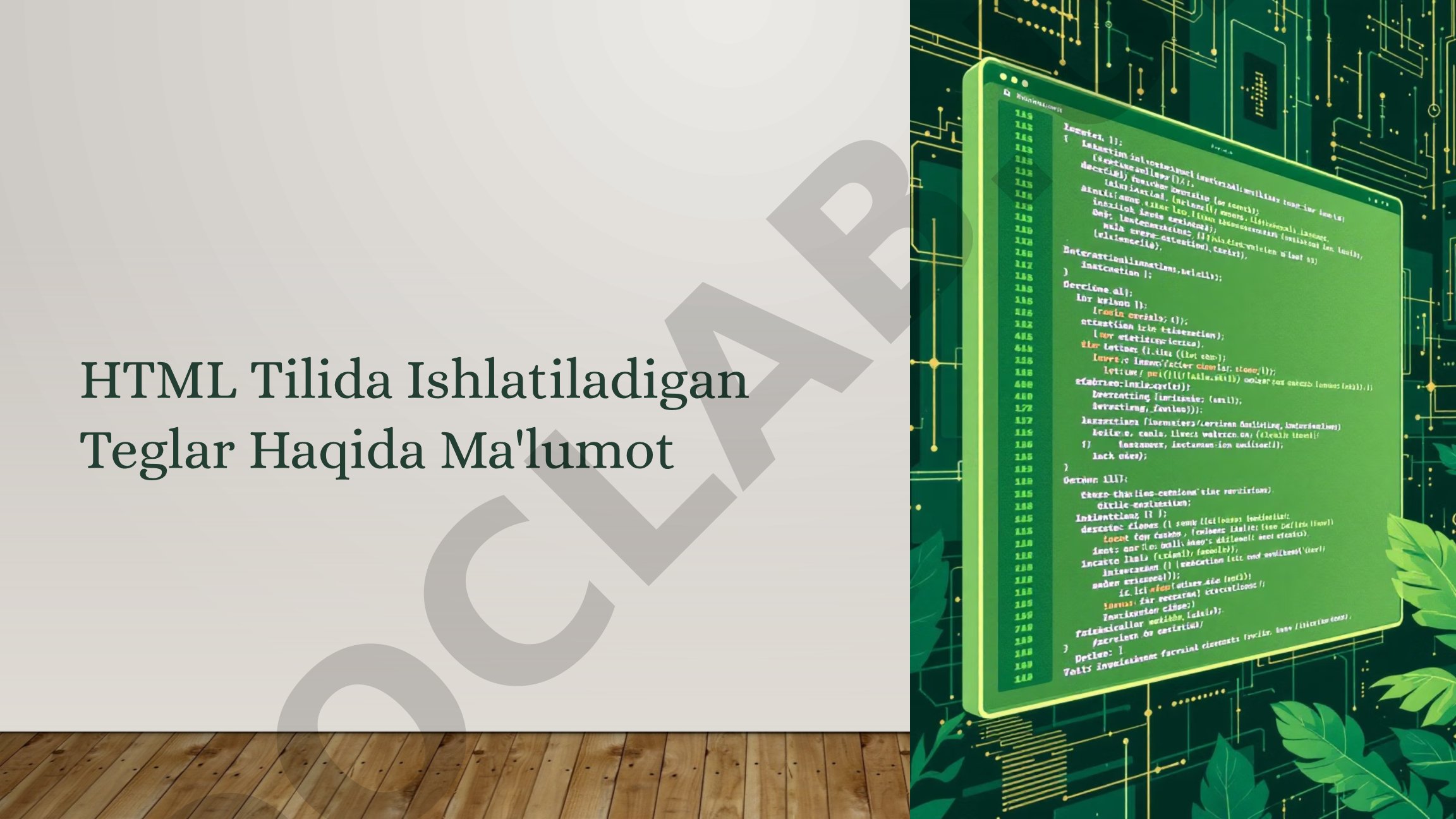 HTML Tilida Ishlatiladigan Teglar Haqida Ma'lumot