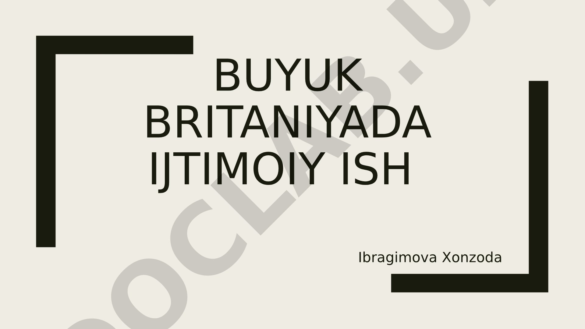Buyuk Britaniyada ijtimoiy ish