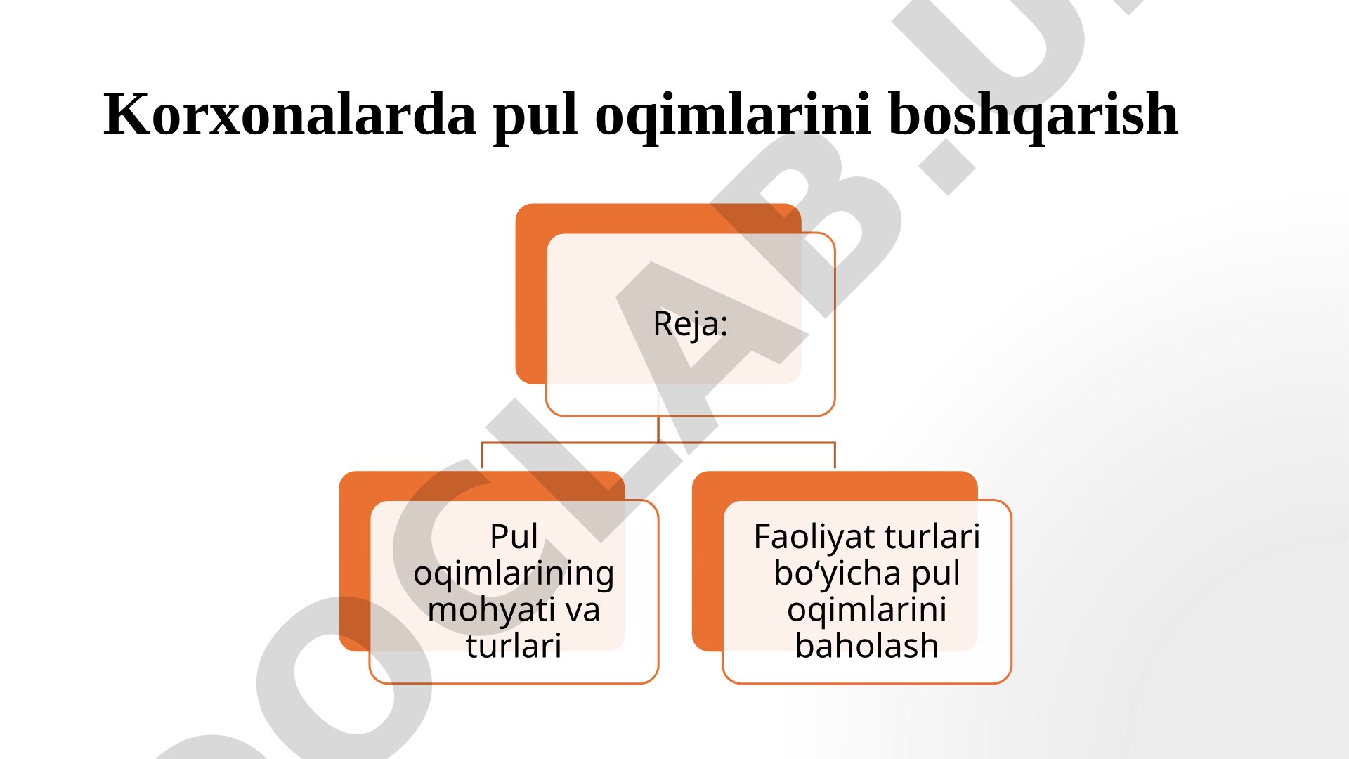 Korxonalarda pul oqimlarini boshqarish