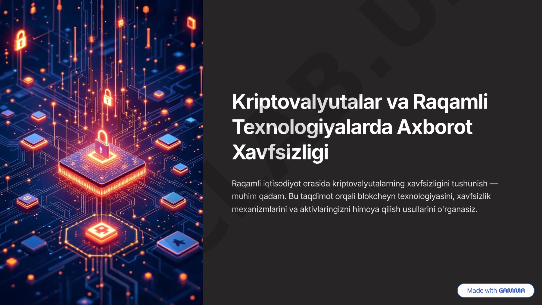 Kriptovalyutalar va Raqamli Texnologiyalarda Axborot Xavfsizligi