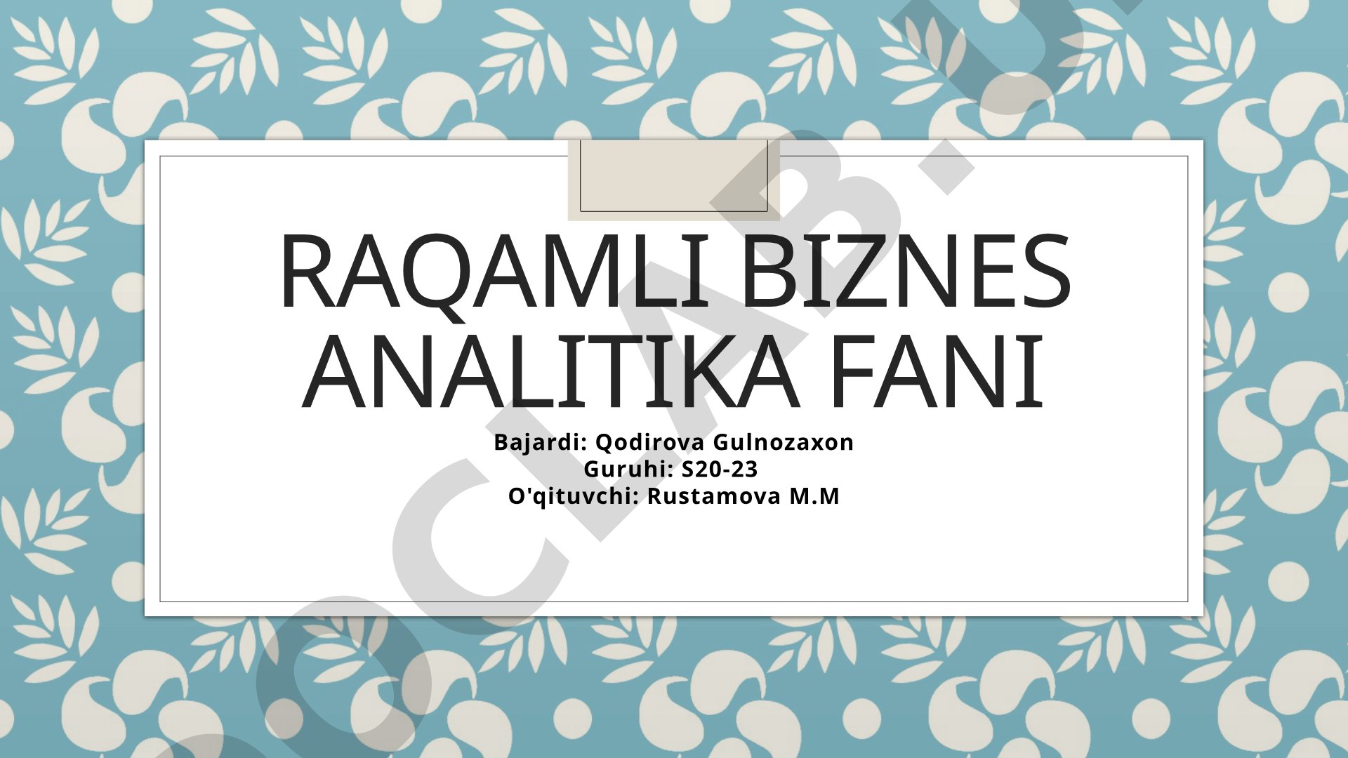 Tibbiyot sohasida raqamli analitikaning roli