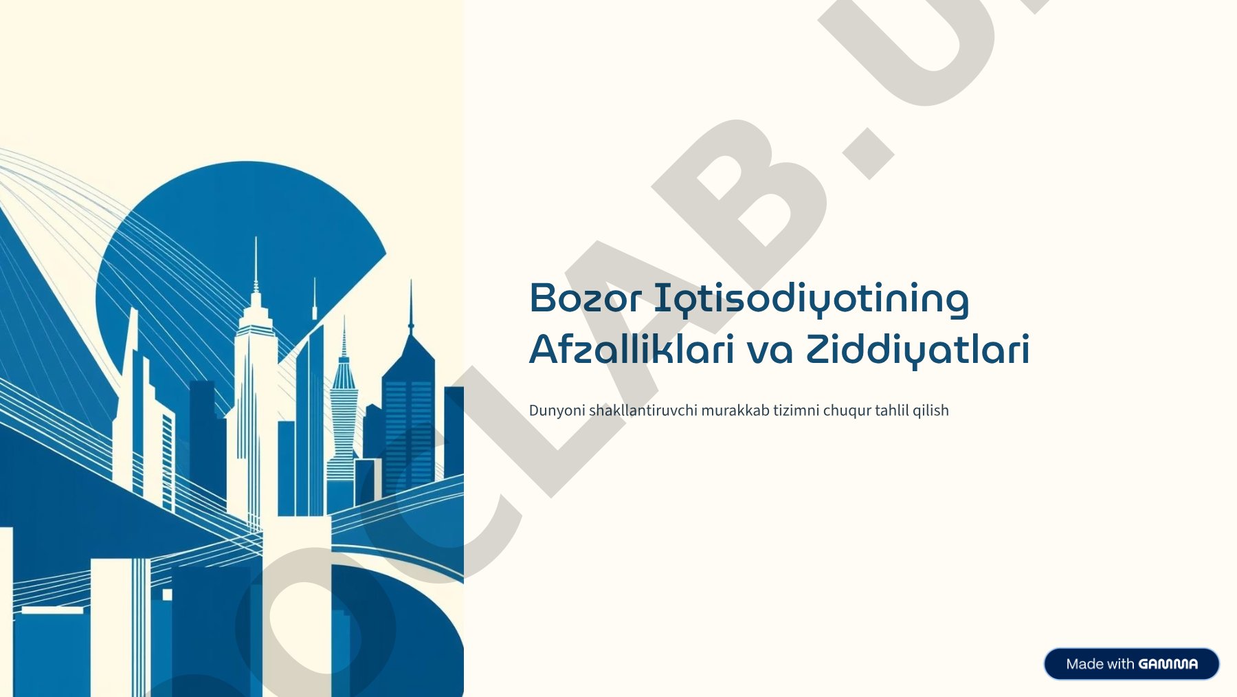 Bozor Iqtisodiyotining Afzalliklari va Ziddiyatlari