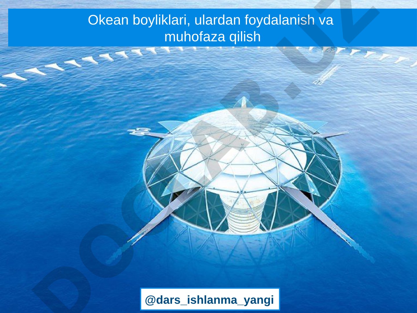 Okean boyliklari, ulardan foydalanish va muhofaza qilish