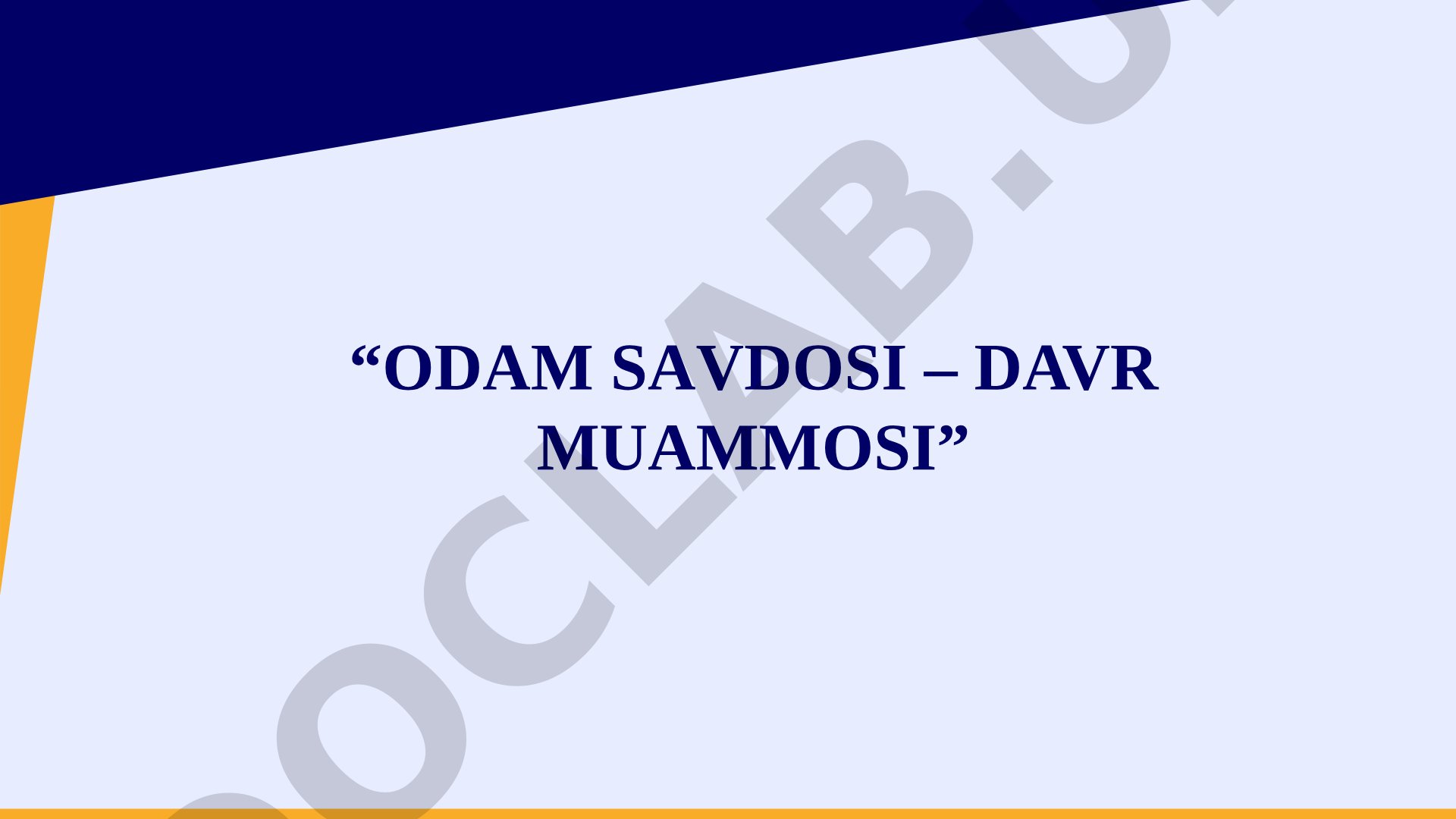 Odam savdosi bilan qanday kurashish kerak