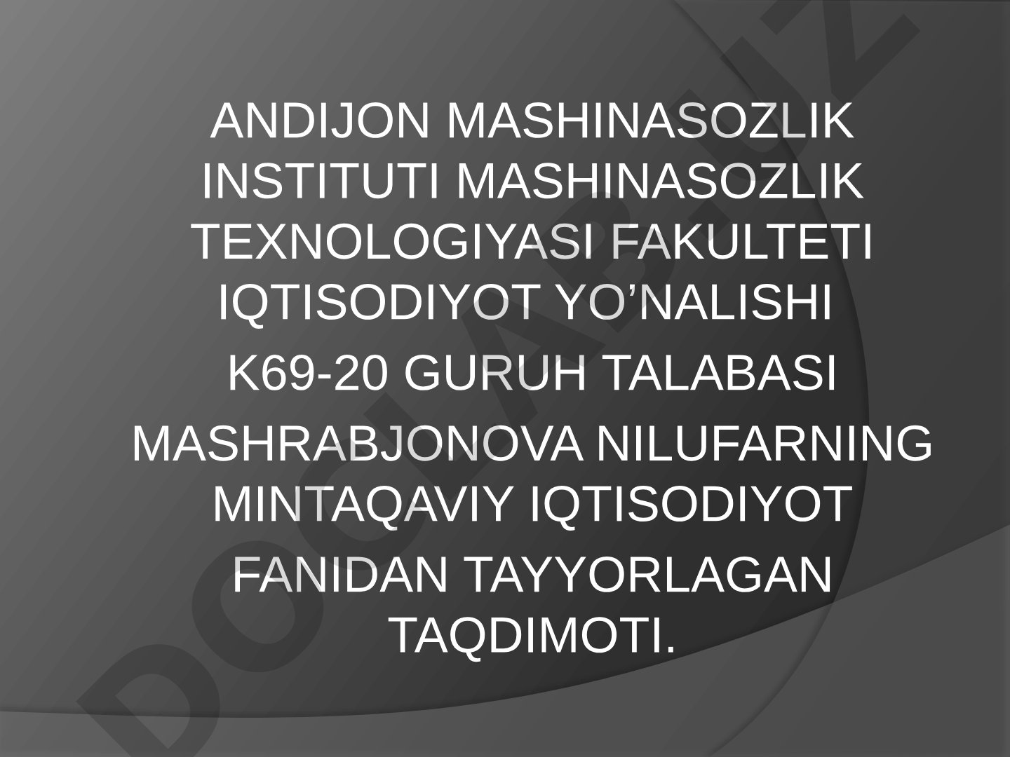 Izboskan tumanida qishloq xo’jaligi tarmog’ini rivojlantirish yo’llari
