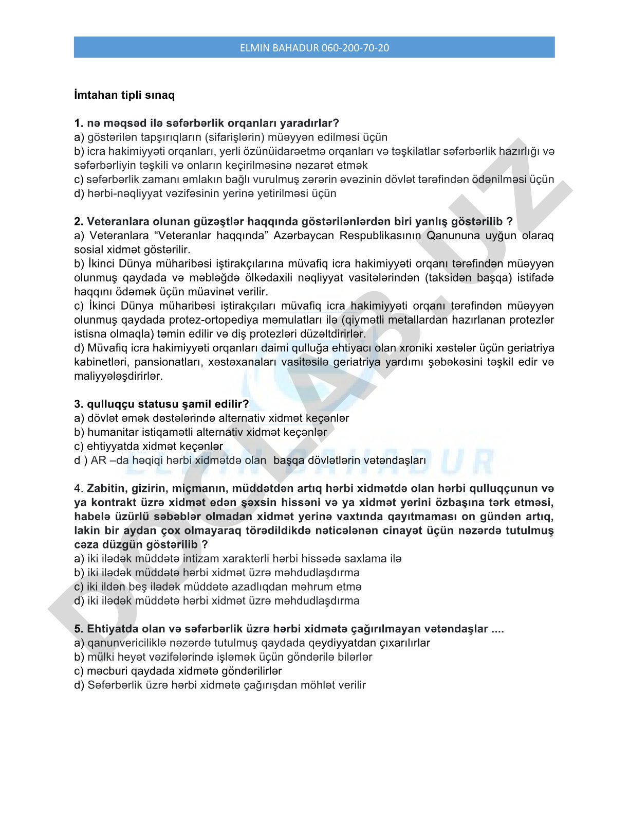 Səfərbərlik orqanları və veteran güzəştləri