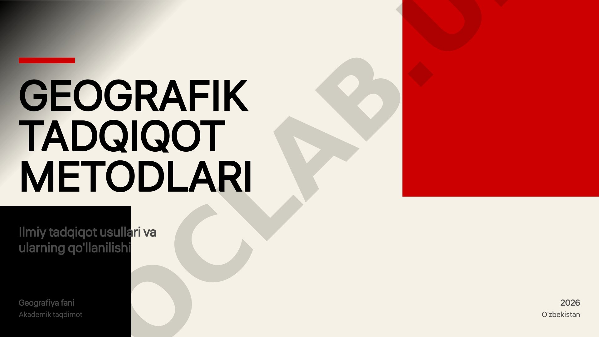 Geografik tadqiqot metodlari