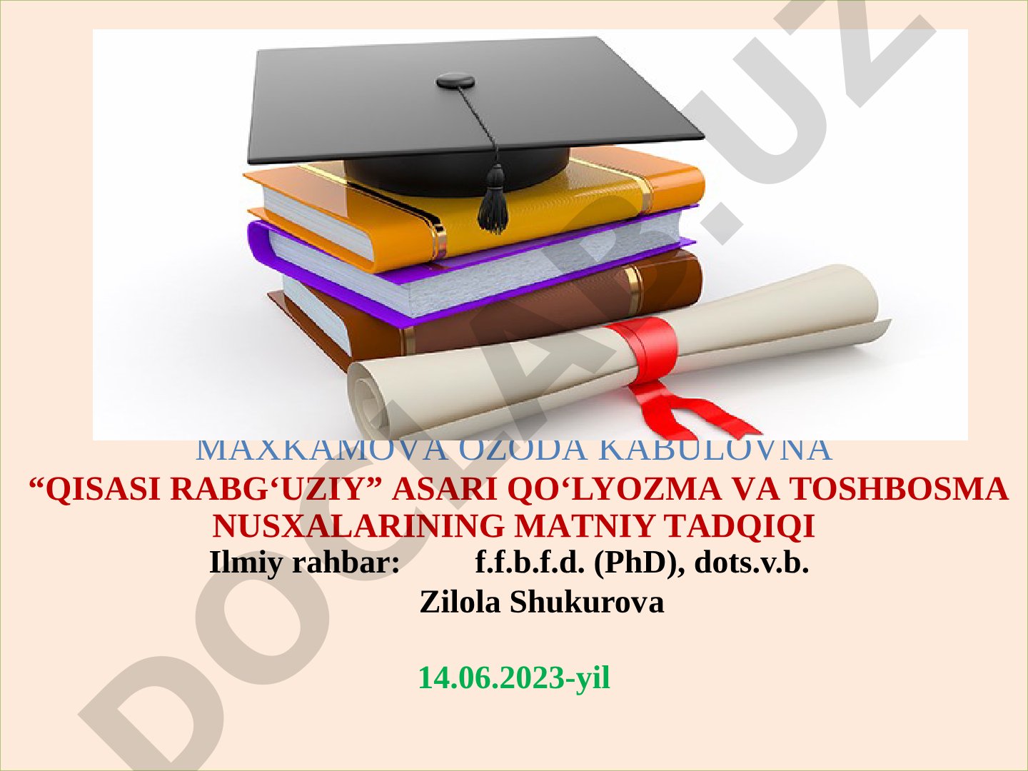 Qisasi Rabg‘uziy asari qo‘lyozma va toshbosma nusxalarining matniy tadqiqi