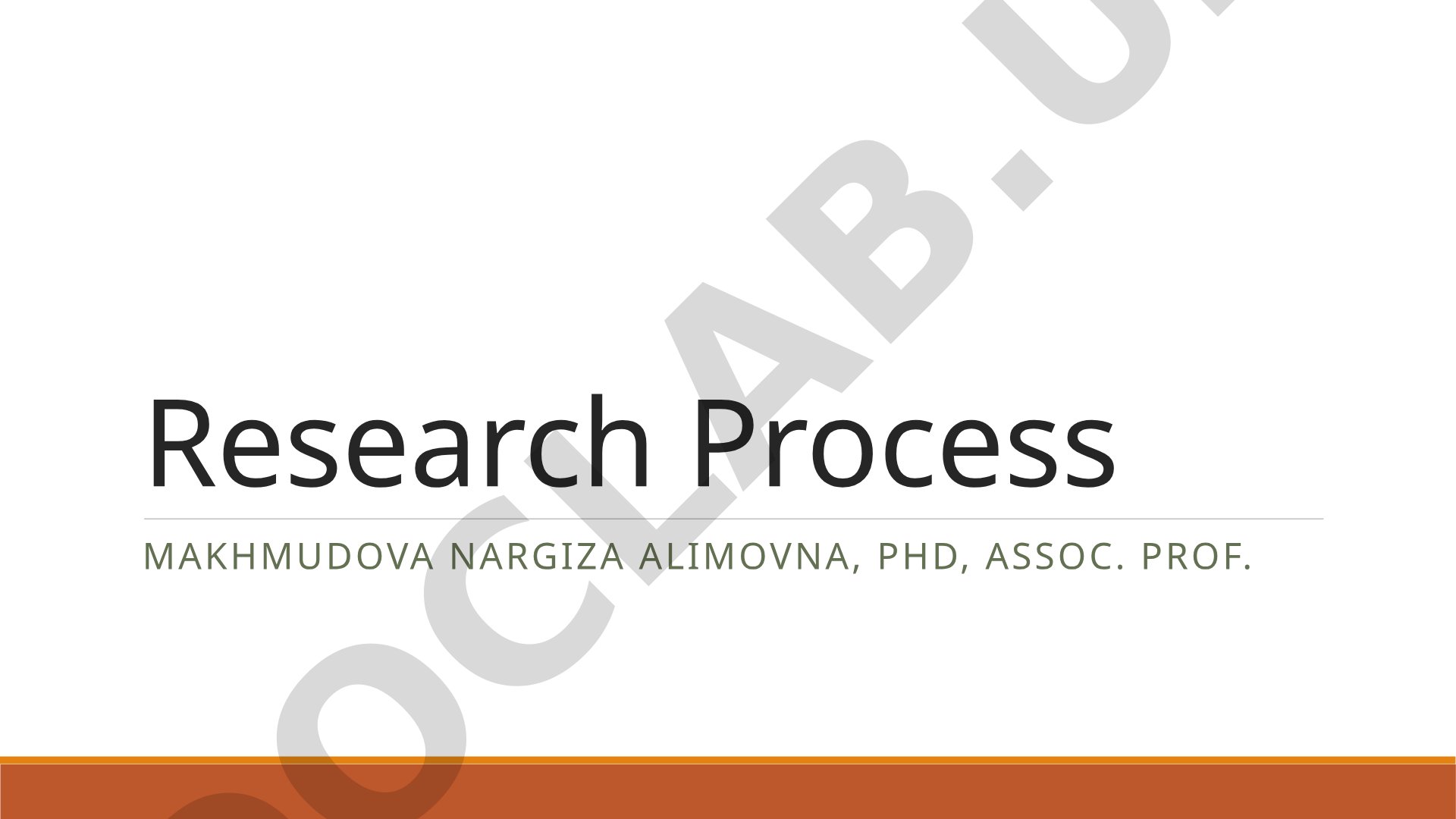 Research Process Steps