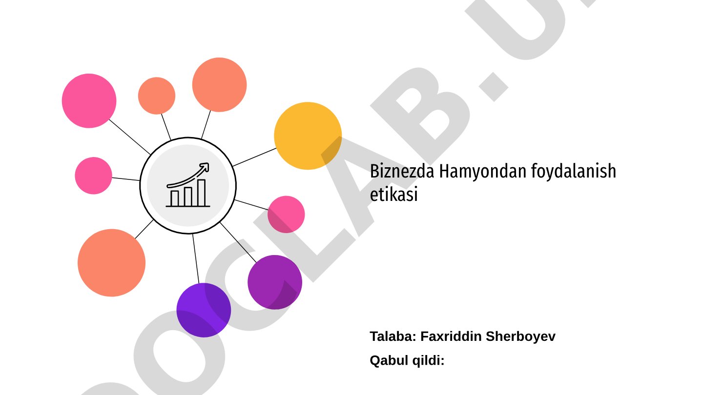 Biznezda Hamyondan foydalanish etikasi